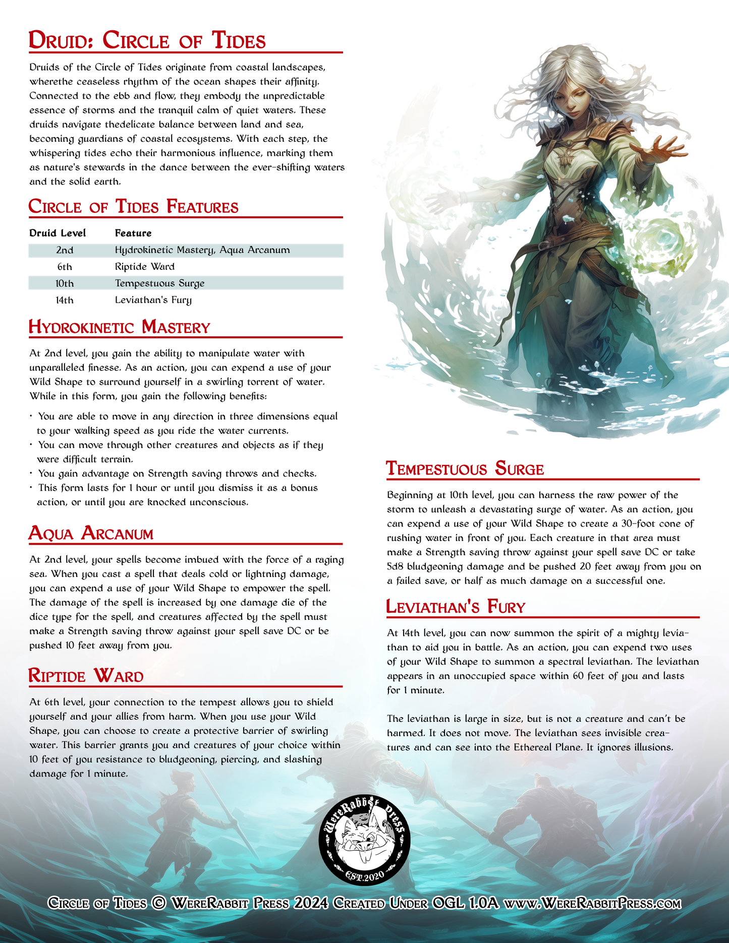 Circle of Tides - 5E Druid Subclass